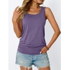 image:imageAUTOMET Womens Tank Tops Square Neck Sleeveless Summer TopsGreypurple