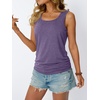 image:imageAUTOMET Womens Tank Tops Square Neck Sleeveless Summer TopsGreypurple