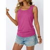 image:imageAUTOMET Womens Tank Tops Square Neck Sleeveless Summer TopsHotpink