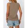 image:imageAUTOMET Womens Tank Tops Square Neck Sleeveless Summer TopsKhaki