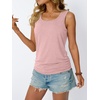 image:imageAUTOMET Womens Tank Tops Square Neck Sleeveless Summer TopsPink