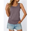 image:imageAUTOMET Womens Tank Tops Square Neck Sleeveless Summer TopsRose Taupe