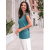 image:imageAUTOMET Womens Tops Casual Dressy Lace Summer Tee 2026 Cap Sleeve T ShirtsBluegreen
