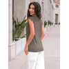 image:imageAUTOMET Womens Tops Casual Dressy Lace Summer Tee 2026 Cap Sleeve T ShirtsCoffee