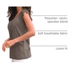 image:imageAUTOMET Womens Tops Casual Dressy Lace Summer Tee 2026 Cap Sleeve T ShirtsCoffee