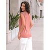 image:imageAUTOMET Womens Tops Casual Dressy Lace Summer Tee 2026 Cap Sleeve T ShirtsCoral