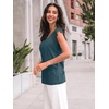 image:imageAUTOMET Womens Tops Casual Dressy Lace Summer Tee 2026 Cap Sleeve T ShirtsDarkgreen