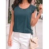 image:imageAUTOMET Womens Tops Casual Dressy Lace Summer Tee 2026 Cap Sleeve T ShirtsDarkgreen