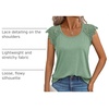 image:imageAUTOMET Womens Tops Casual Dressy Lace Summer Tee 2026 Cap Sleeve T ShirtsGreen
