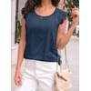 image:imageAUTOMET Womens Tops Casual Dressy Lace Summer Tee 2026 Cap Sleeve T ShirtsNavy