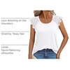 image:imageAUTOMET Womens Tops Casual Dressy Lace Summer Tee 2026 Cap Sleeve T ShirtsWhite