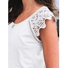 image:imageAUTOMET Womens Tops Casual Dressy Lace Summer Tee 2026 Cap Sleeve T ShirtsWhite