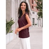 image:imageAUTOMET Womens Tops Casual Dressy Lace Summer Tee 2026 Cap Sleeve T ShirtsWinered