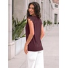 image:imageAUTOMET Womens Tops Casual Dressy Lace Summer Tee 2026 Cap Sleeve T ShirtsWinered