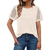 image:imageAUTOMET Short Sleeve Tops for Women Summer Dressy Casual Shirts 2026 BlouseApricot