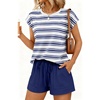 Striped Blue