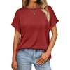 image:imageAUTOMET Womens Oversized Short Sleeve T Shirts Summer TopsRed