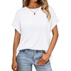 image:imageAUTOMET Womens Oversized Short Sleeve T Shirts Summer TopsWhite