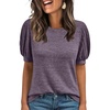 image:imageAUTOMET Womens Short Sleeve Tops Fall Sweater Dressy Casual Blouses 2026Purple