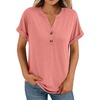 image:imageAUTOMET Womens Short Sleeve Tops Henley Dressy Casual Cute Summer Tops 2026Coral