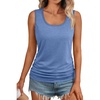 image:imageAUTOMET Womens Tank Tops Square Neck Sleeveless Summer TopsBlue