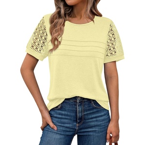 image:imageAUTOMET Short Sleeve Tops for Women Summer Dressy Casual Shirts 2026 BlouseButter Yellow