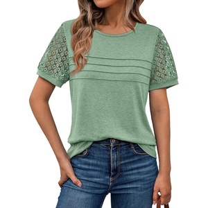 image:imageAUTOMET Short Sleeve Tops for Women Summer Dressy Casual Shirts 2026 BlouseLight Green
