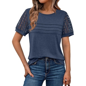 image:imageAUTOMET Short Sleeve Tops for Women Summer Dressy Casual Shirts 2026 BlouseNavy