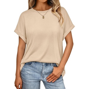 image:imageAUTOMET Womens Oversized Short Sleeve T Shirts Summer TopsApricot
