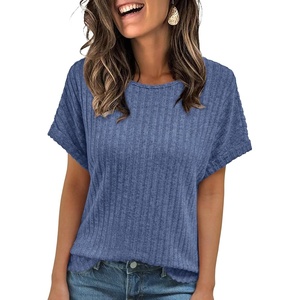 image:imageAUTOMET Womens Short Sleeve Tops Fall Shirts 2026 Lightweight SweaterBlue