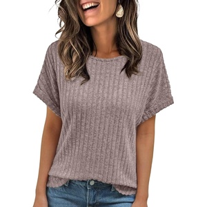 image:imageAUTOMET Womens Short Sleeve Tops Fall Shirts 2026 Lightweight SweaterCoffee