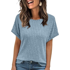 image:imageAUTOMET Womens Short Sleeve Tops Fall Shirts 2026 Lightweight SweaterLight Blue