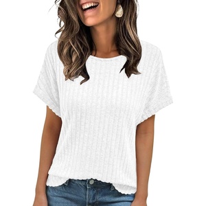 image:imageAUTOMET Womens Short Sleeve Tops Fall Shirts 2026 Lightweight SweaterWhite