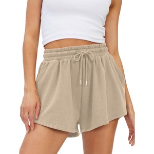 image:imageAUTOMET Womens Sweat Shorts with Pockets Casual Summer Comfy Lounge ShortsKhaki