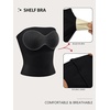 image:imageAUTOMET Double Lined Tube Top with Built in Bra Summer Backless Strapless Bandeau Cute Padded Tank Tops for Going Out WorkoutBlack