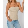 image:imageAUTOMET Going Out Tube Tops for Women 2026 Trendy Summer Off Shoulder Backless Cute Work Shirts Vacation Top Y2k OutfitsApricot