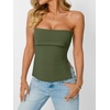image:imageAUTOMET Going Out Tube Tops for Women 2026 Trendy Summer Off Shoulder Backless Cute Work Shirts Vacation Top Y2k OutfitsArmy Green