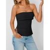 image:imageAUTOMET Going Out Tube Tops for Women 2026 Trendy Summer Off Shoulder Backless Cute Work Shirts Vacation Top Y2k OutfitsBlack