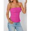 image:imageAUTOMET Going Out Tube Tops for Women 2026 Trendy Summer Off Shoulder Backless Cute Work Shirts Vacation Top Y2k OutfitsHot Pink