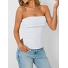 image:imageAUTOMET Going Out Tube Tops for Women 2026 Trendy Summer Off Shoulder Backless Cute Work Shirts Vacation Top Y2k OutfitsWhite