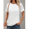 image:imageAUTOMET T Shirts Short Sleeve Crewneck Tees for Women Lightweight Soft Casual Summer Tops Clothes Spring Outfits 2026White