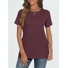 image:imageAUTOMET T Shirts Short Sleeve Crewneck Tees for Women Lightweight Soft Casual Summer Tops Clothes Spring Outfits 2026Wine