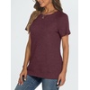 image:imageAUTOMET T Shirts Short Sleeve Crewneck Tees for Women Lightweight Soft Casual Summer Tops Clothes Spring Outfits 2026Wine