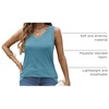 image:imageAUTOMET Tank Top Women Summer 2026 V Neck Sleeveless Tee Cute ShirtsBlue Grey