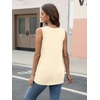 image:imageAUTOMET Tank Top Women Summer 2026 V Neck Sleeveless Tee Cute ShirtsCream