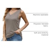 image:imageAUTOMET Tank Top Women Summer 2026 V Neck Sleeveless Tee Cute ShirtsLight Coffee