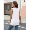 image:imageAUTOMET Tank Top Women Summer 2026 V Neck Sleeveless Tee Cute ShirtsWhite