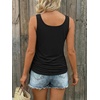 image:imageAUTOMET Tank Tops for Women Summer Sleeveless Loose Fit T Shirts Drawstring TeeBlack