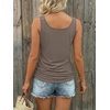 image:imageAUTOMET Tank Tops for Women Summer Sleeveless Loose Fit T Shirts Drawstring TeeCoffee Grey
