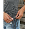 image:imageAUTOMET Tank Tops for Women Summer Sleeveless Loose Fit T Shirts Drawstring TeeDark Grey